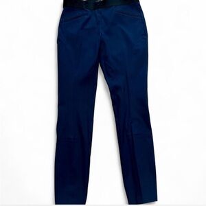 Theory Women’s Stretch Comfortable Riding Pants Deep Blue With Black Waistband.